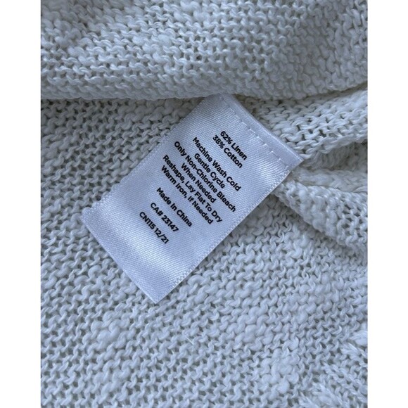 Talbots Womens Shirt Vest Large V Neck Linen Blend Beachy Resort Layering - Picture 10 of 10